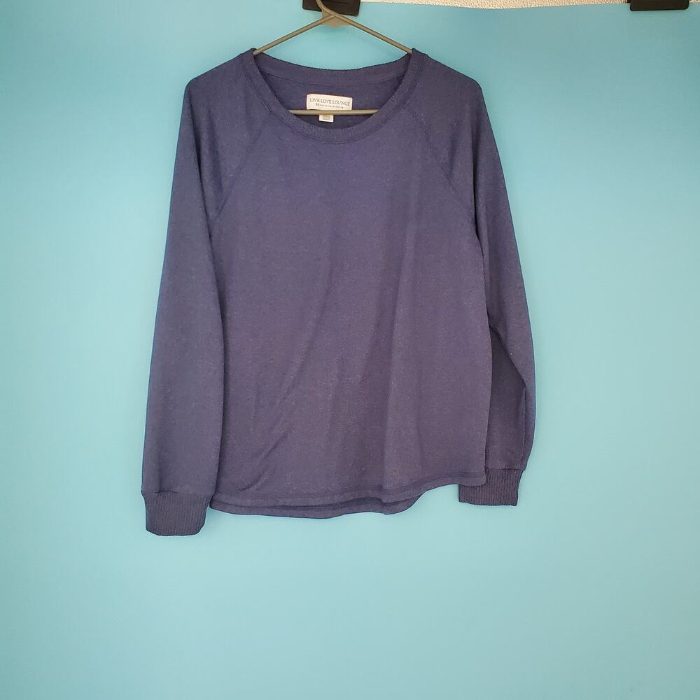 Karen Neuburger Live Love Lounge Top Size Medium Blue Loungewear